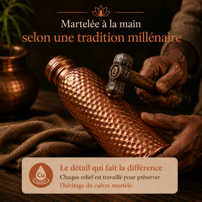 Gourde en Cuivre – Cuvyra™ | L’Eau Purifiée Naturellement, Sans Plastique