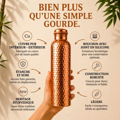 Gourde en Cuivre – Cuvyra™ | L’Eau Purifiée Naturellement, Sans Plastique