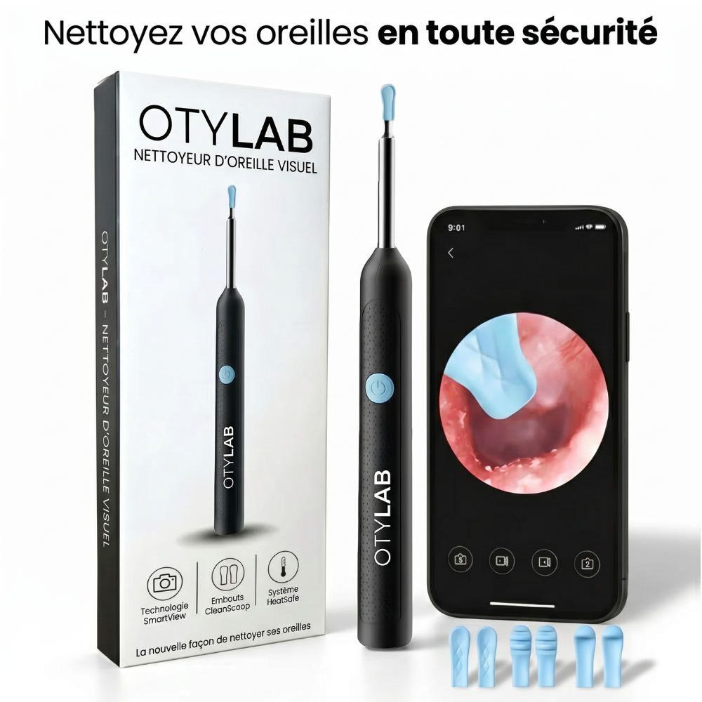 OTYLAB™ Pro — Nettoyeur d'Oreille Visuel à Caméra HD