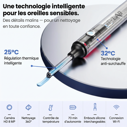 OTYLAB™ Pro — Nettoyeur d'Oreille Visuel à Caméra HD